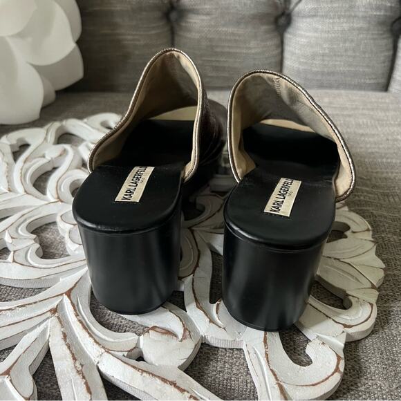 Karl Lagerfeld Lyric Slip on Wedge Heels Sandals Shoes Women’s 8 - Picture 6 of 11